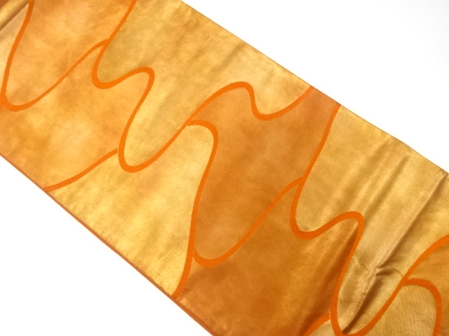 流水模様織出し袋帯